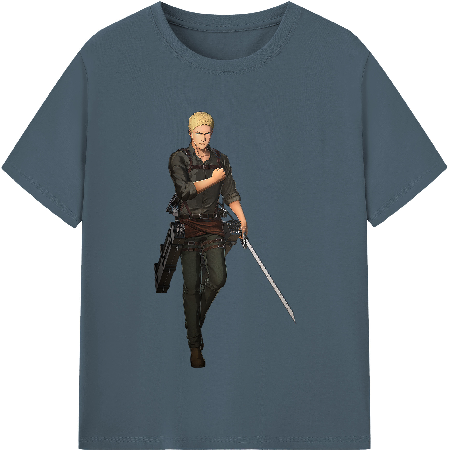 （画像用） 進撃の巨人 ライナー・ブラウン Attack on Titan Reiner Braun 綿100％半袖Tシャツ（フロントプリント）